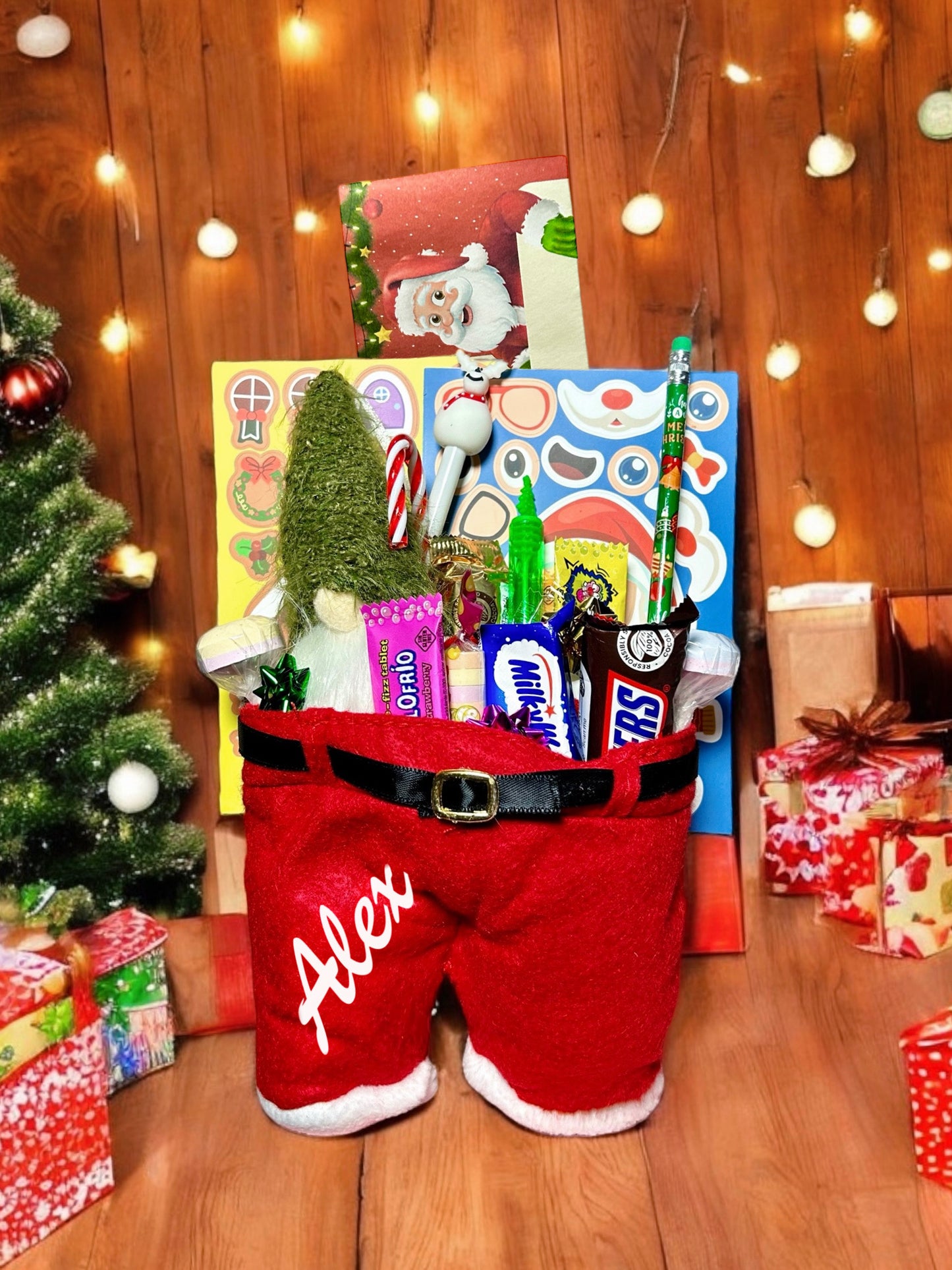 Bolsa Papá Noel con nombre personalizable