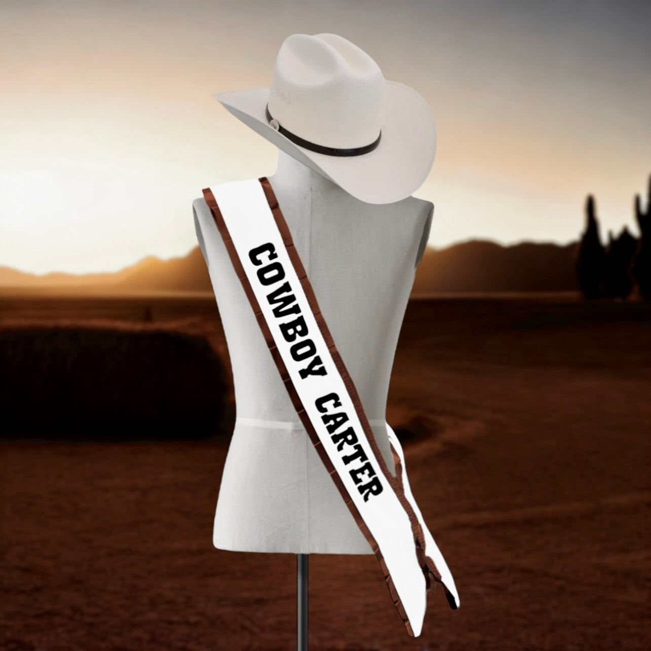 COWBOY CARTER SASH BROWN