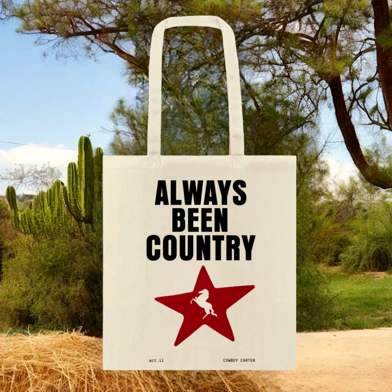 COWBOY CARTER ALWAYS BEEN COUNTRY TOTE BAG